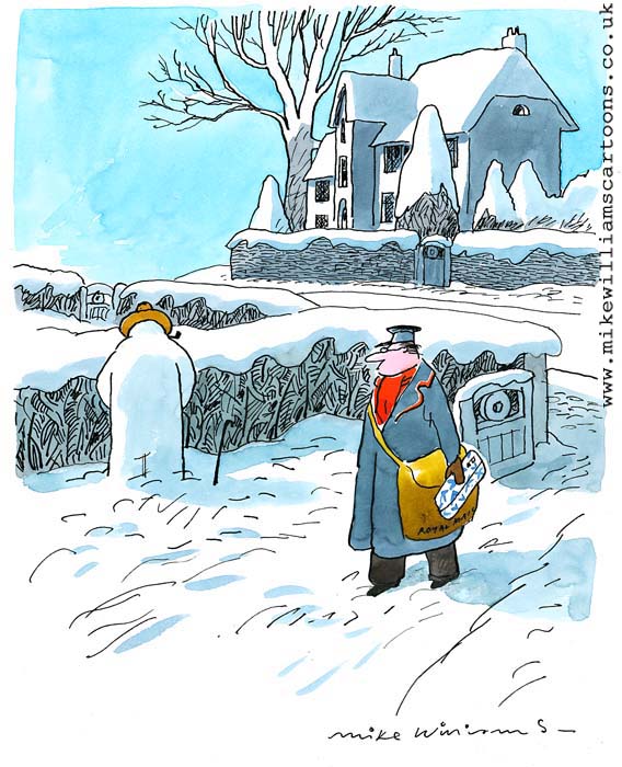 Snowman cartoon by Mike Williams